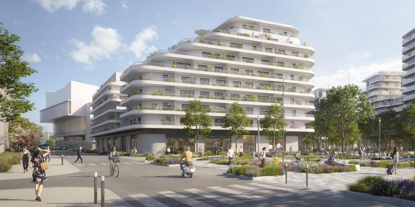 appartement neuf vue face de la résidence millerose 2 à l'hay-les-roses