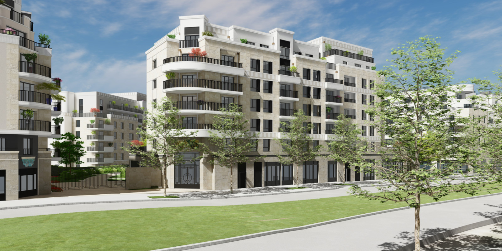 appartement neuf pers exterieure vue face de la résidence City Art à Thiais 
