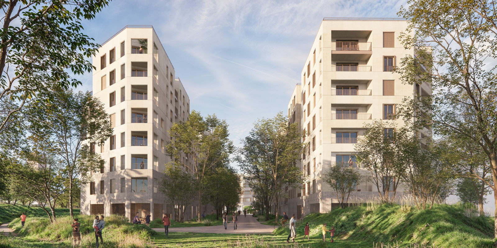 appartement neuf pers exterieure vue face st denis venelles du landy