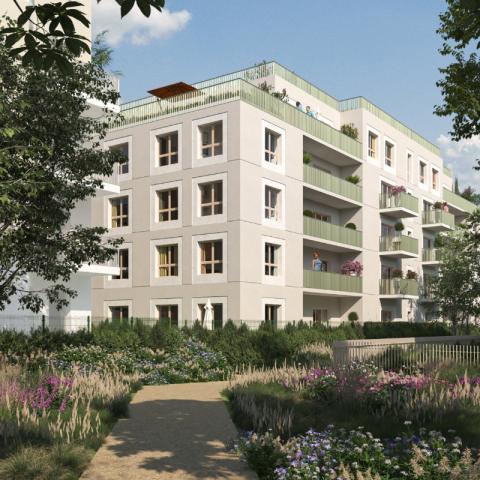 appartement neuf pers exterieure coeur d'ilot a chatenay malabry Flore