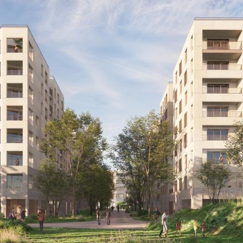 appartement neuf pers exterieure vue face st denis venelles du landy
